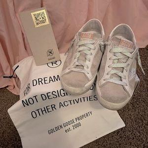 Golden Goose Low Stars in Suede & Leather with Swarovski crystals